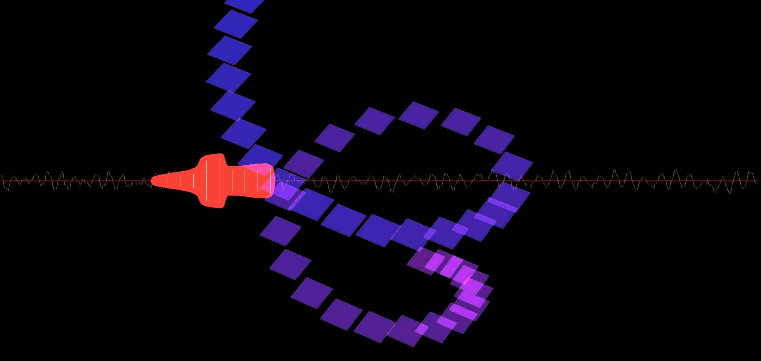 허공울음(虛空 – 哭)의 방 _ “이구와 도화”의 두 번째 방 (Sound-responsive Visualizer for experimental purposes)